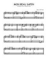 Téléchargez l'arrangement pour piano de la partition de Mon beau sapin en PDF